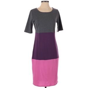 LulaRoe Julia Dress Small Colorblock NWT